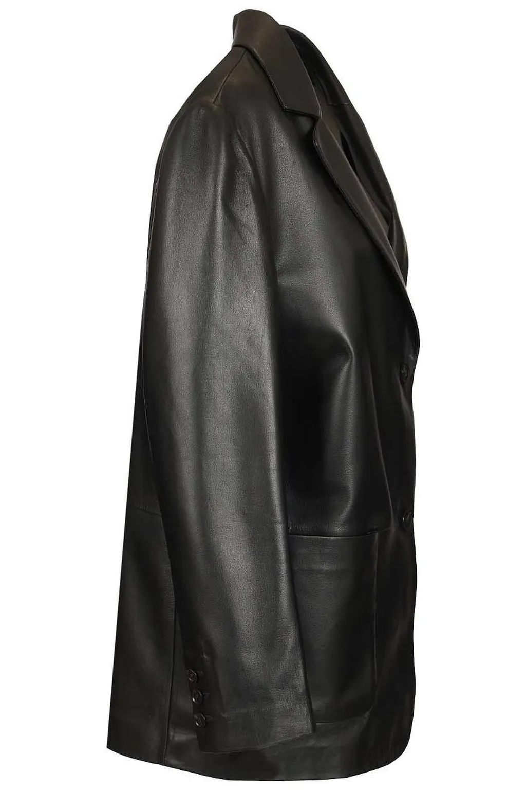 Arma Ohann Single-Breasted Leather Blazer
