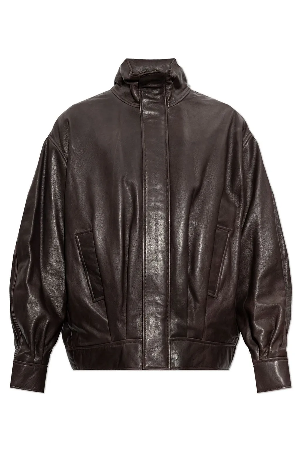 Paulo Stand-Collar Leather Jacket