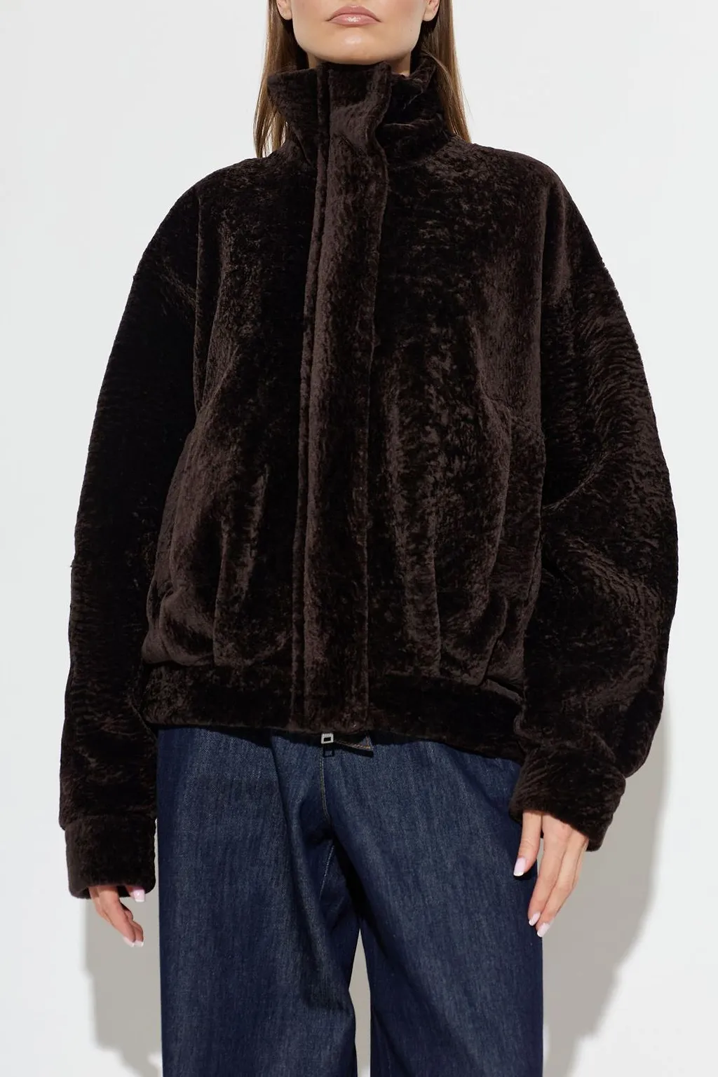 Paula Shearling Zip-Up Jacket