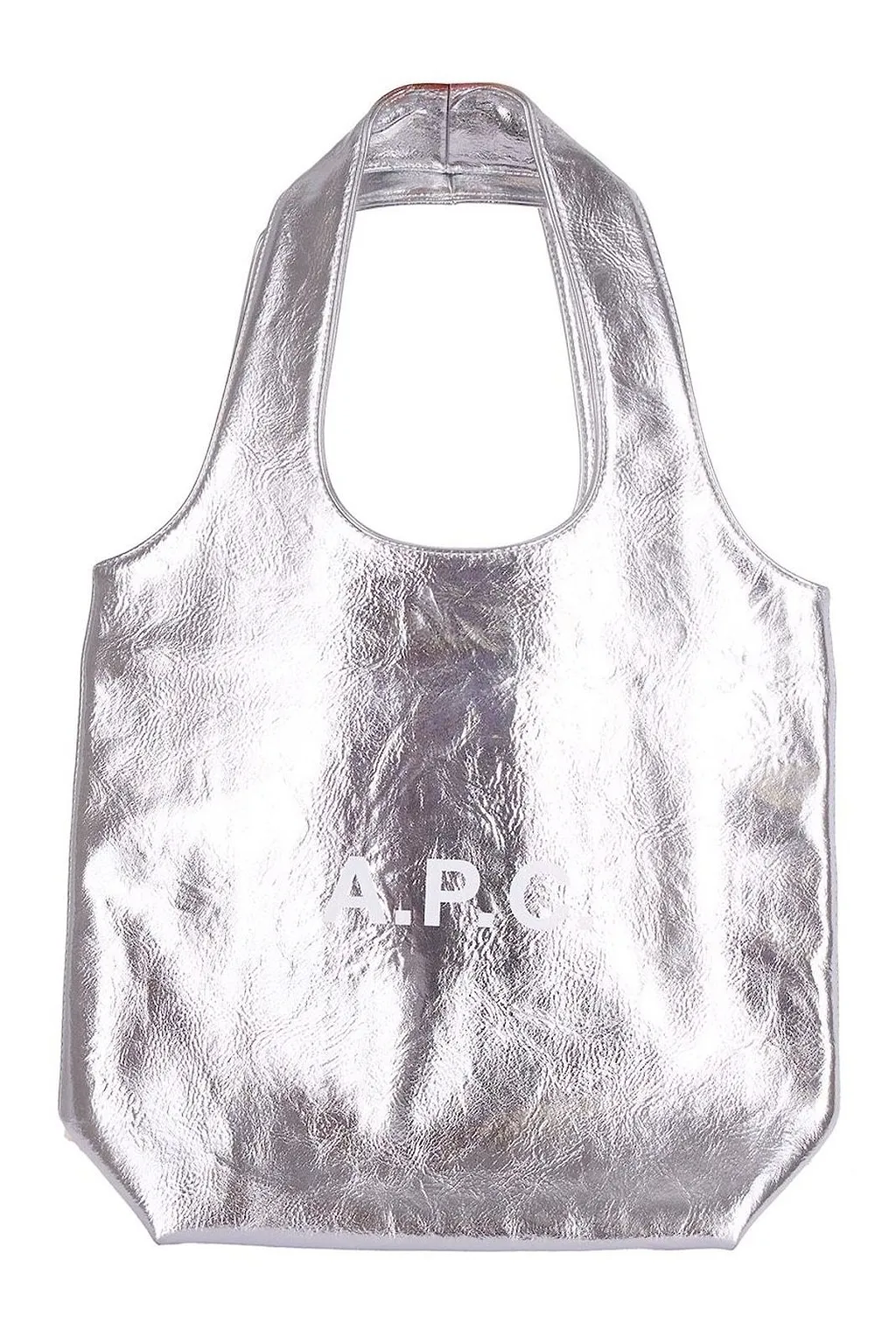 A.P.C. Logo Printed Metallic Effect Tote Bag