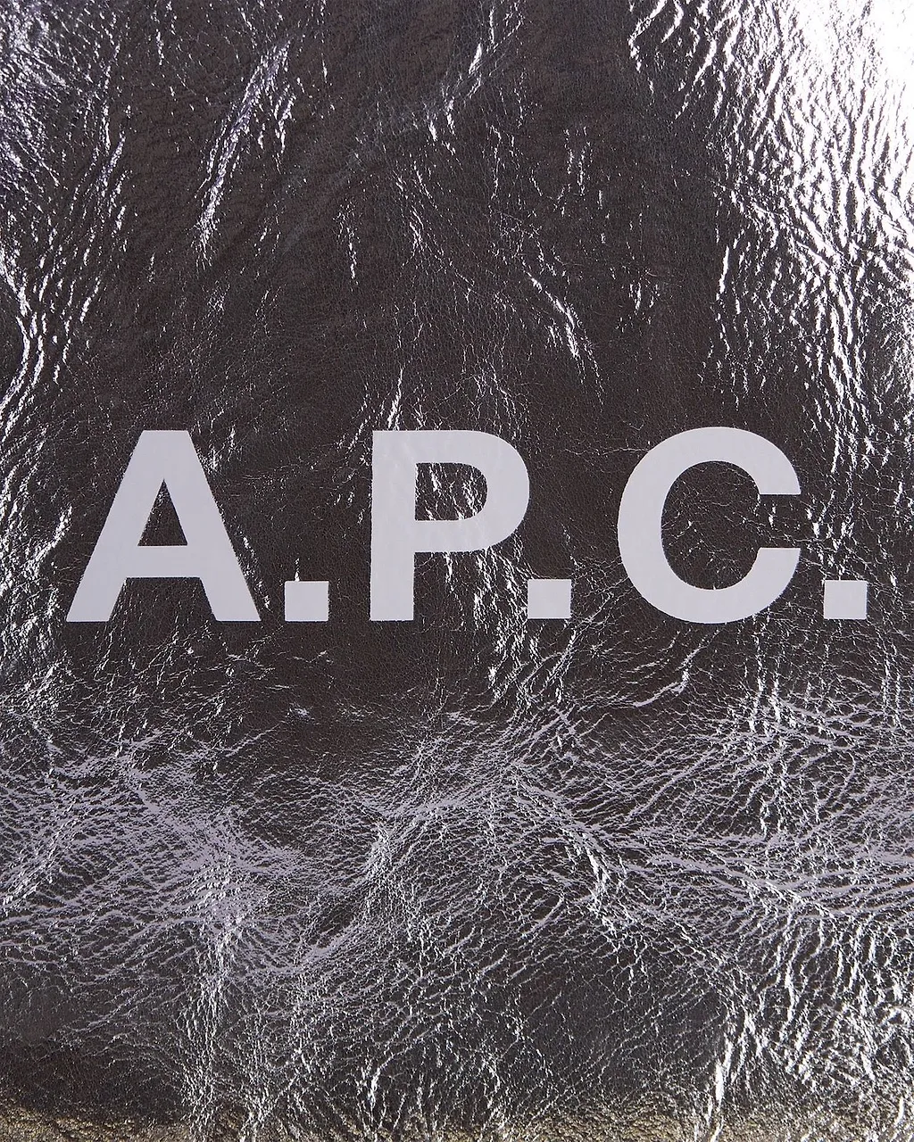 A.P.C. Logo Printed Metallic Effect Tote Bag
