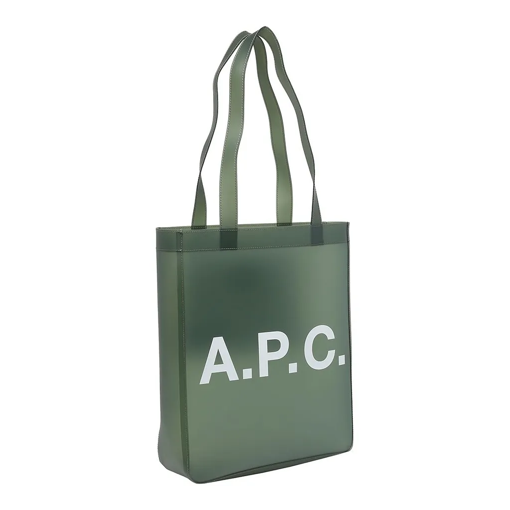 A.P.C. Lou Logo Printed Top Handle Bag