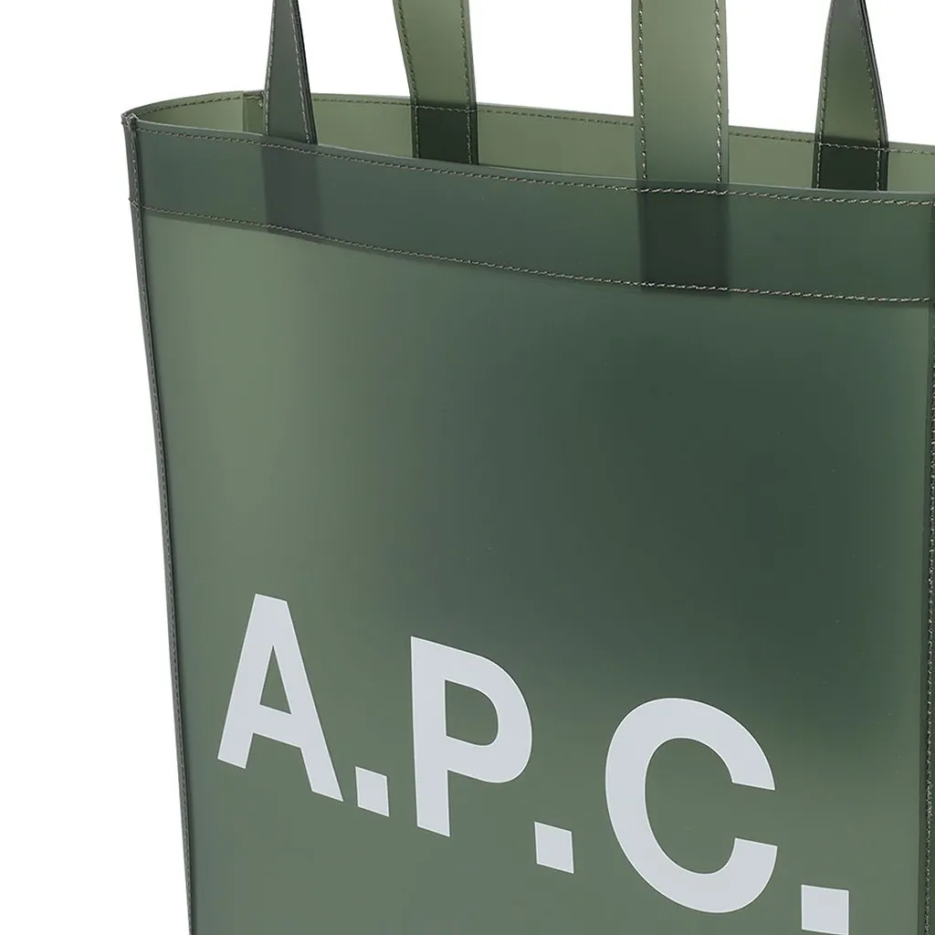 A.P.C. Lou Logo Printed Top Handle Bag
