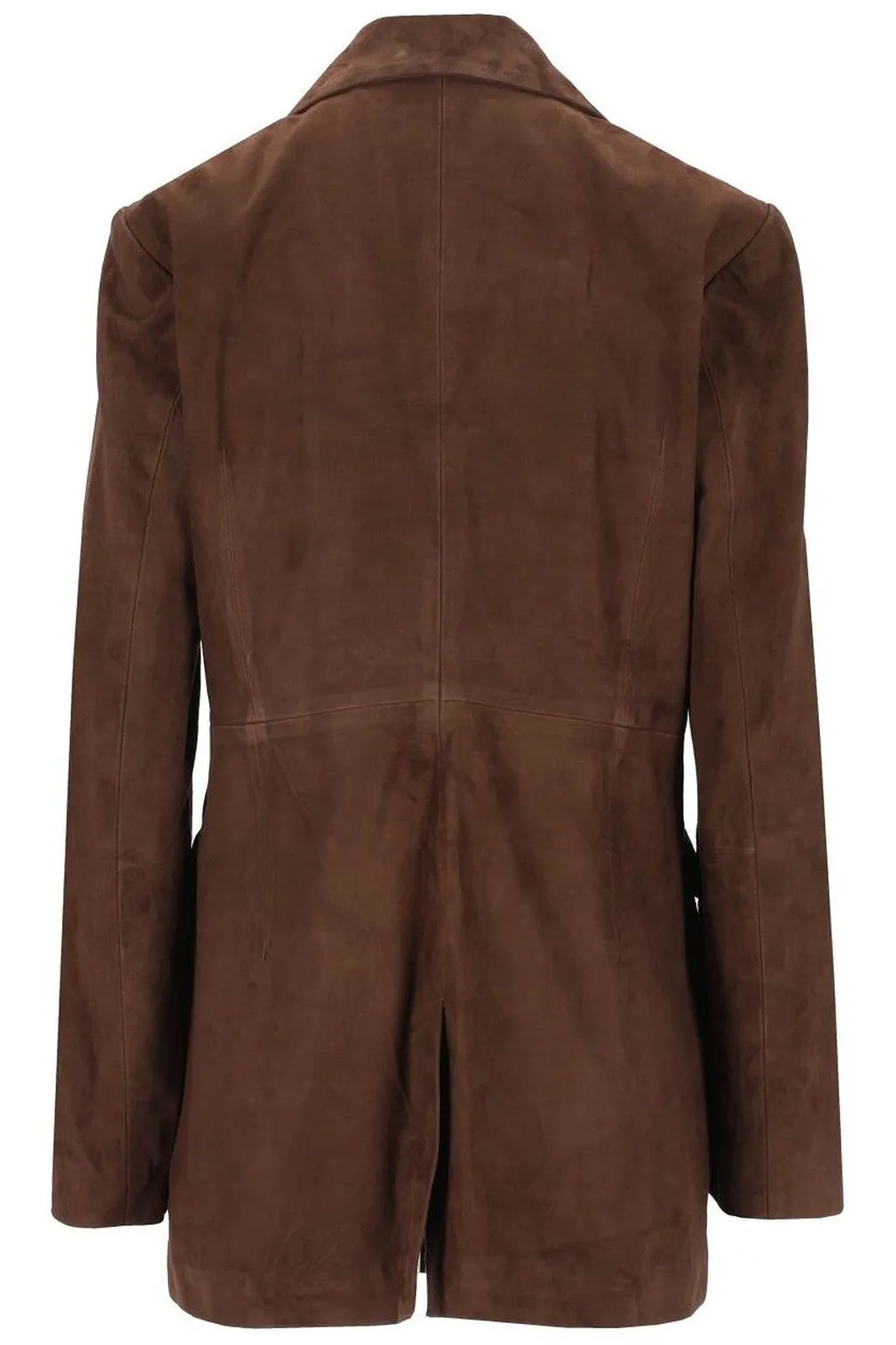 Safia Double-Breasted Suede Blazer