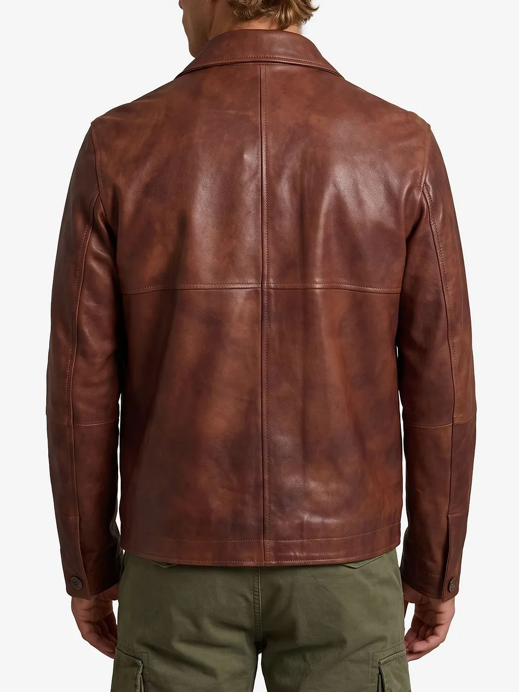 Steep Buttoned Leather Jacket