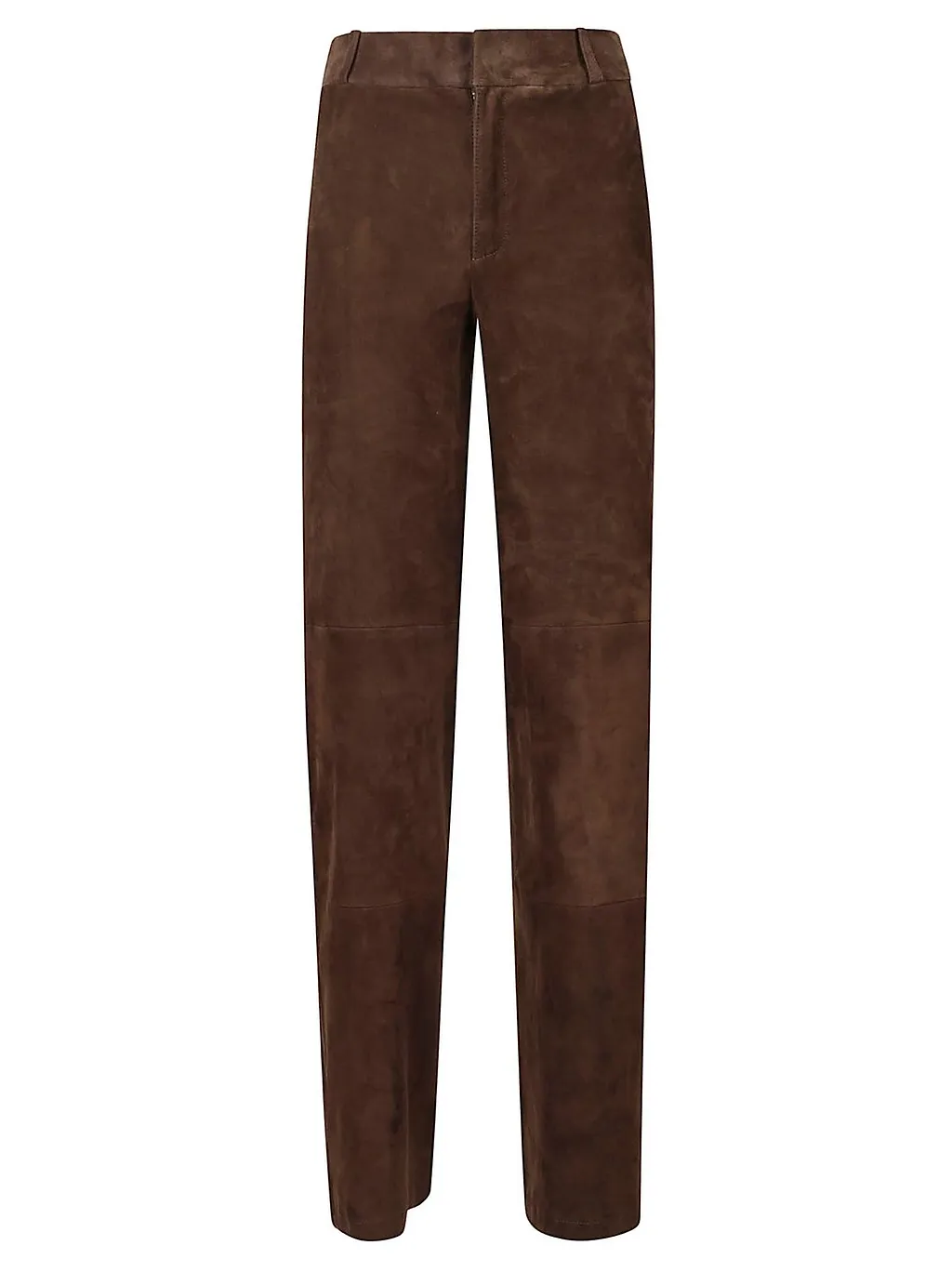 Arma Suede Straight-Leg Pants