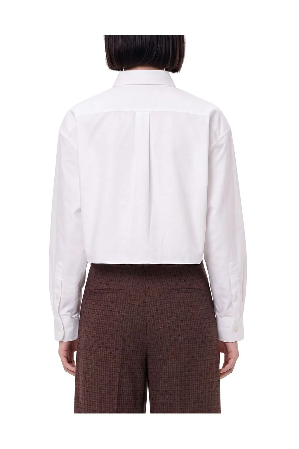 A.P.C. Long Sleeved Button-Down Cropped Shirt