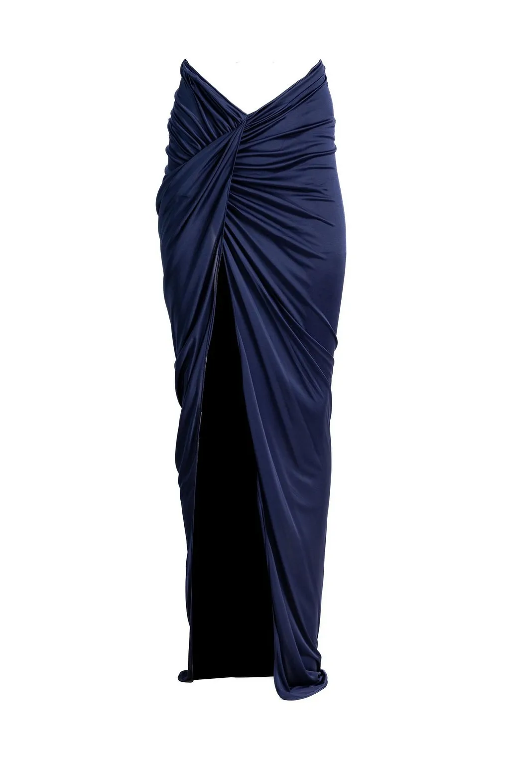 Atlein Ruched Slit Maxi Skirt
