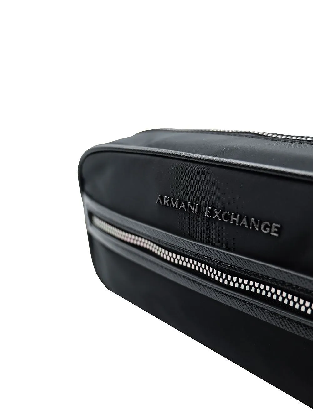Armani Exchange Logo Plaque Zipped Beauty Case