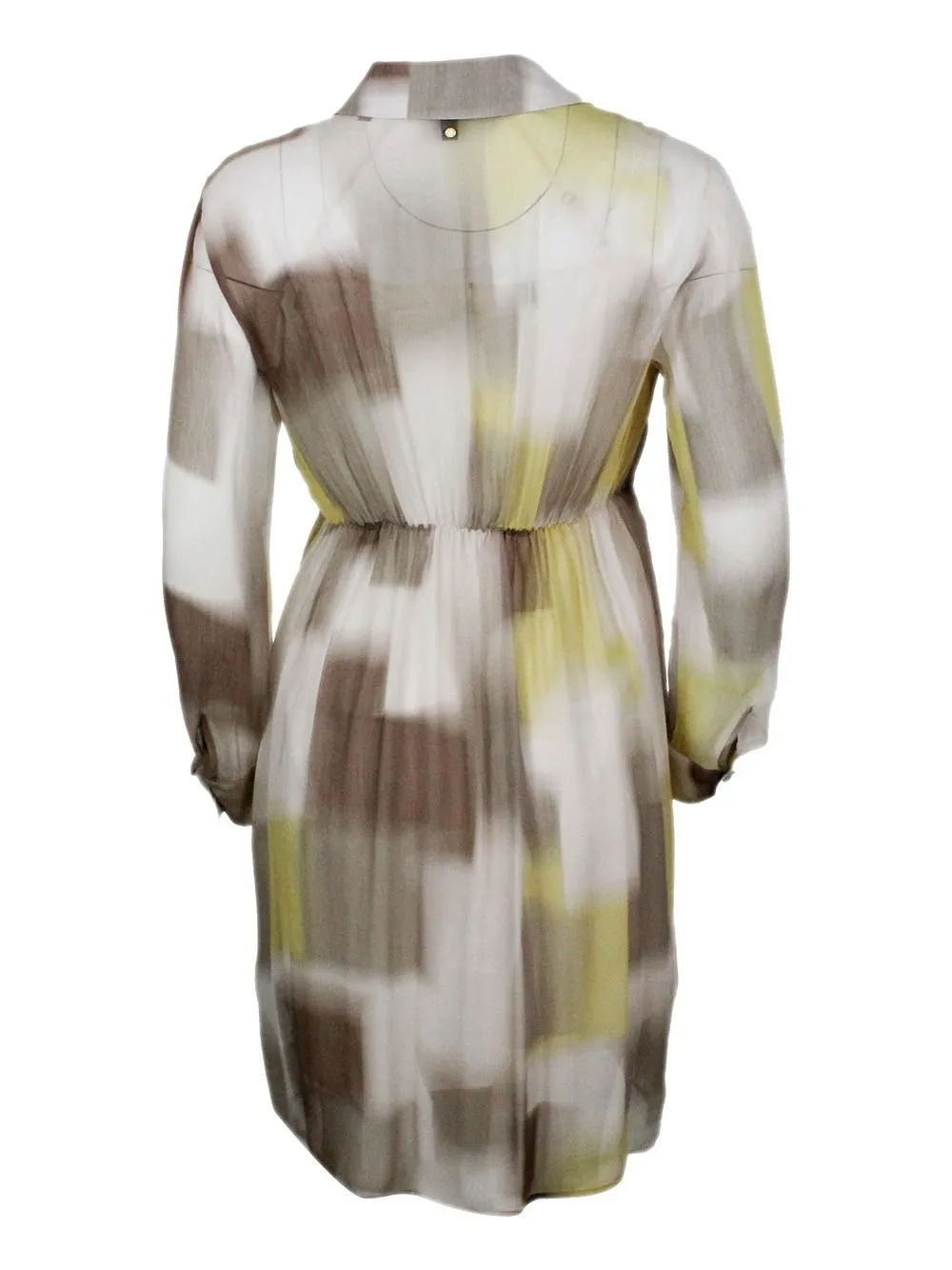 Armani Exchange Long Sleeve Buttoned Dress