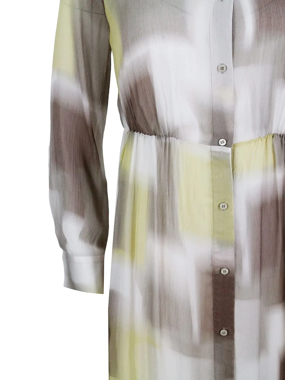 Armani Exchange Long Sleeve Buttoned Dress