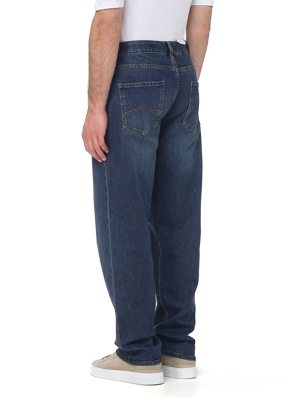 Armani Exchange Mid Rise Wide Leg Jeans