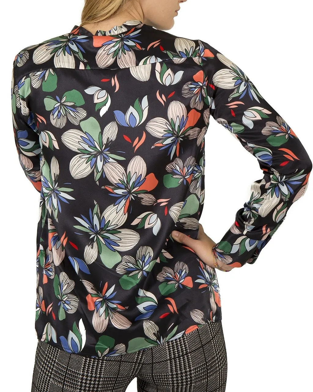 Atos Lombardini Floral Print Long-Sleeved Blouse