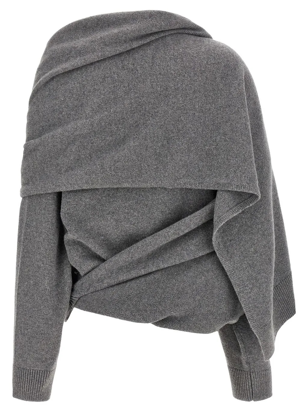 Alida Draped Scarf-Detail Sweater