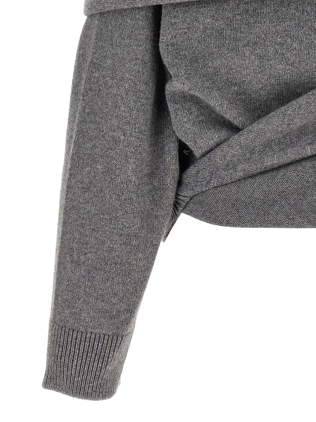 Alida Draped Scarf-Detail Sweater
