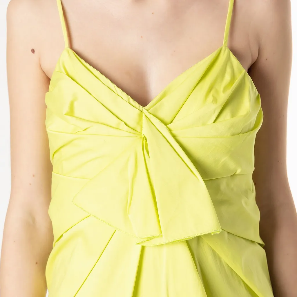 Atos Lombardini Spaghetti Strap Draped Dress