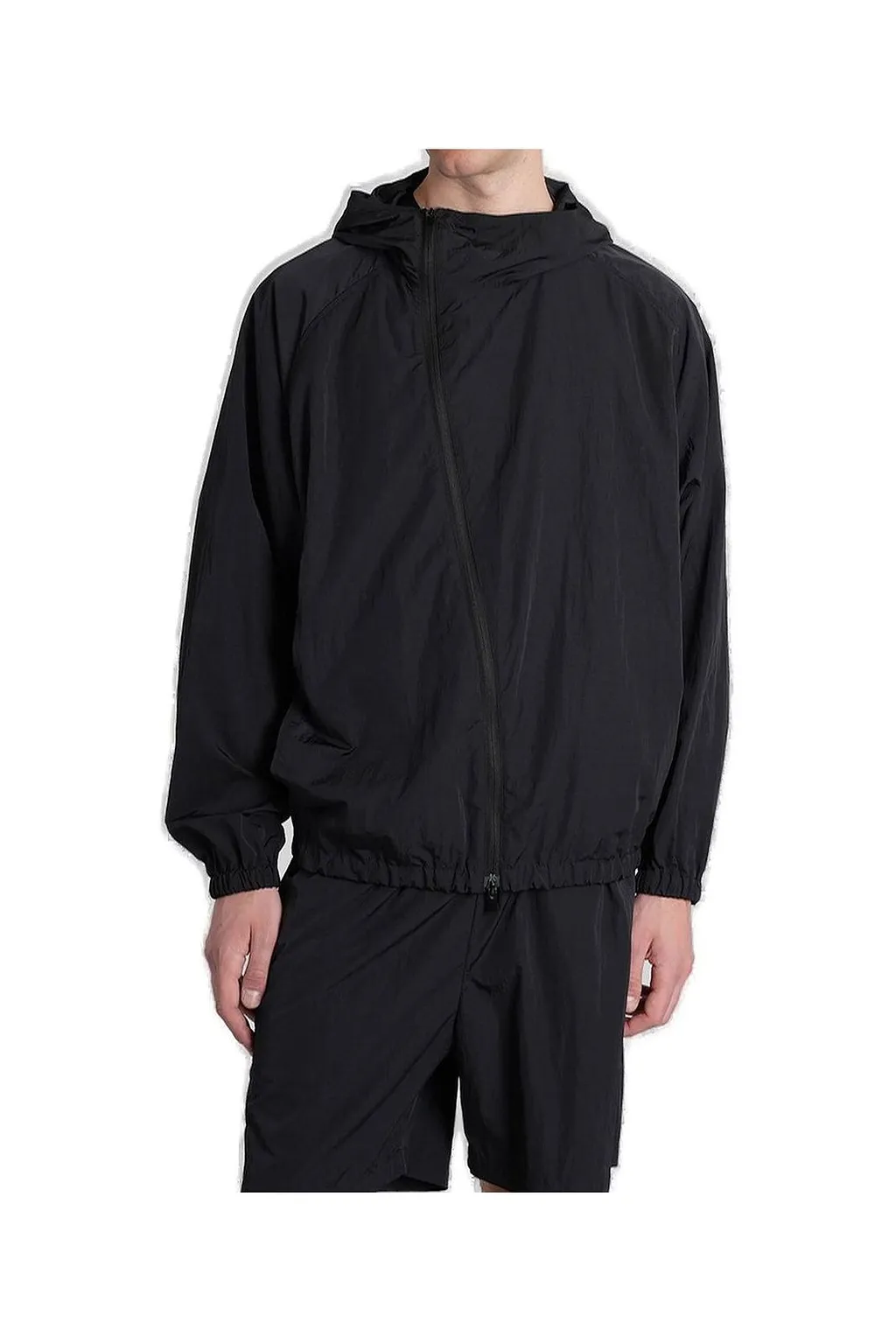 Attachment Asymmetric-Zip Long-Sleeved Jacket