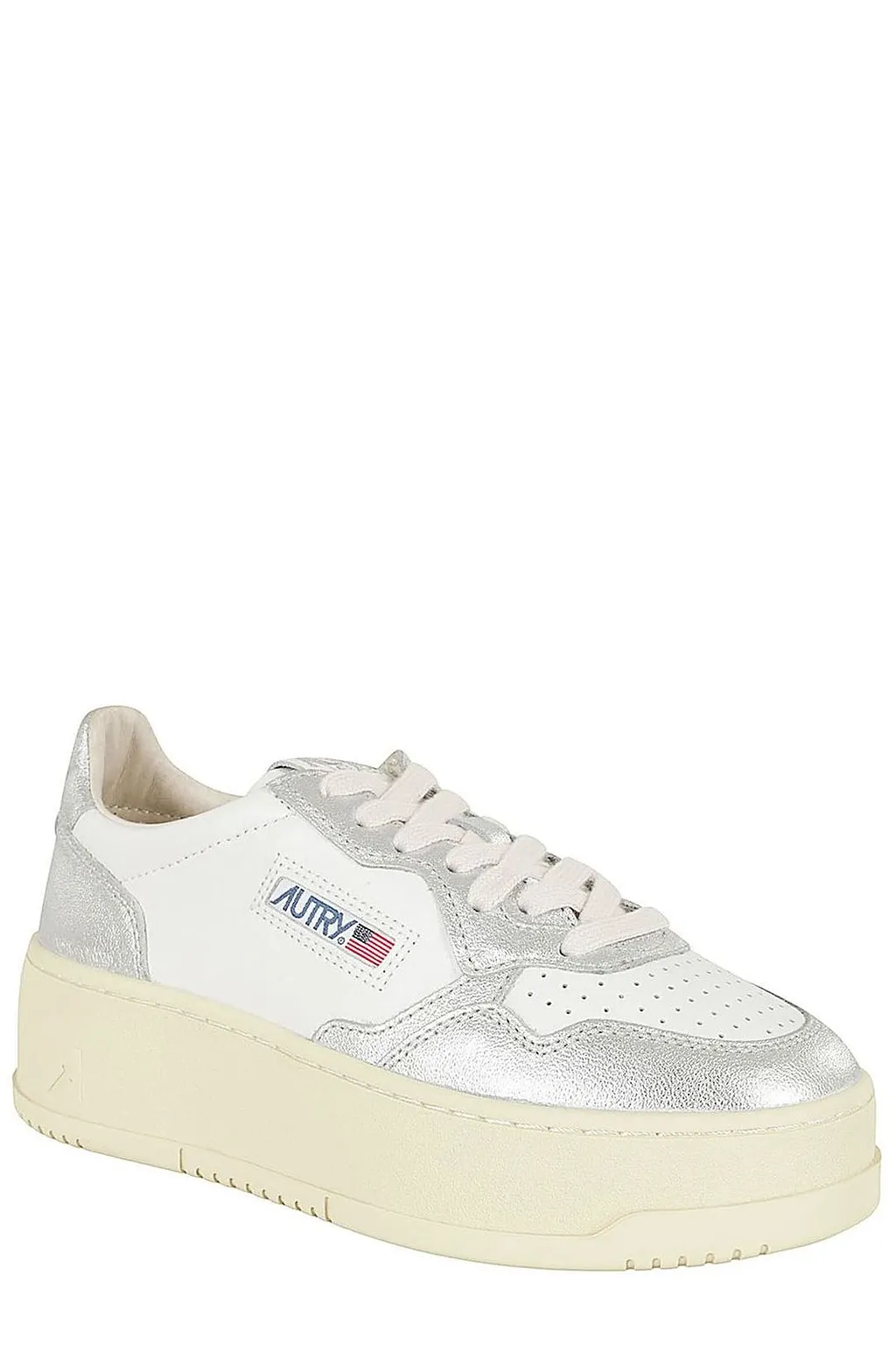 Autry Metallic Platform Low-Top Sneakers