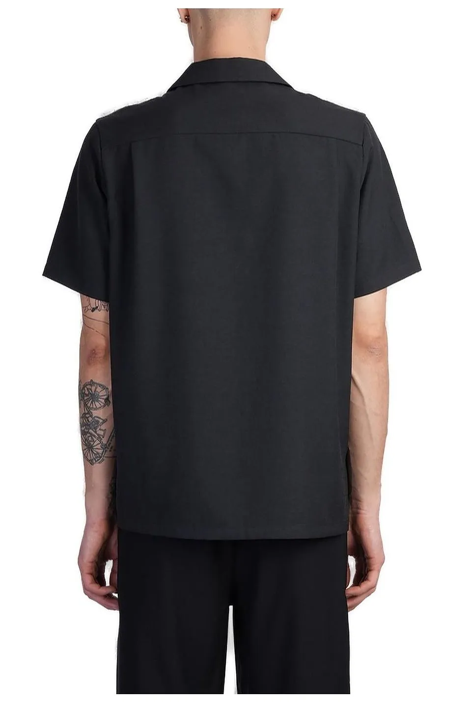 Attachment Straight Hem Short Sleeve Shirt