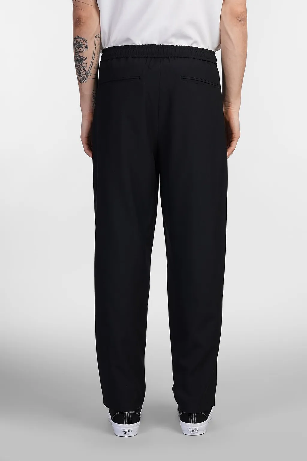 Attachment Pleated Straight Leg Pants
