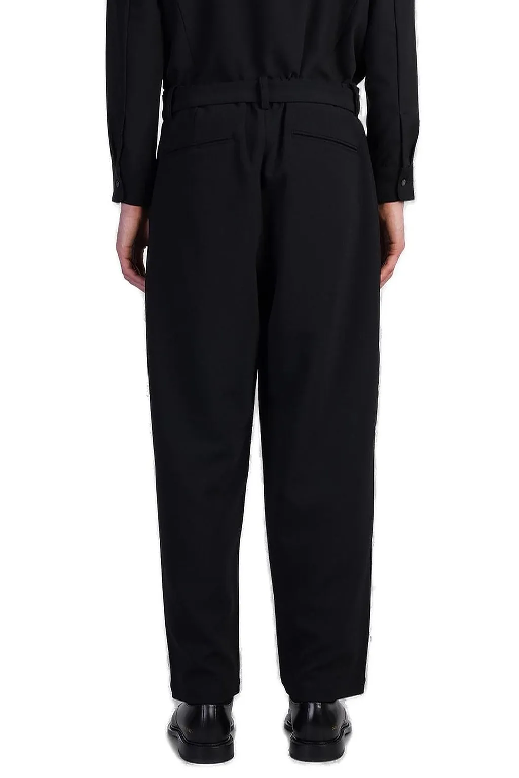 Attachment Pleated Tapered Leg Trousers