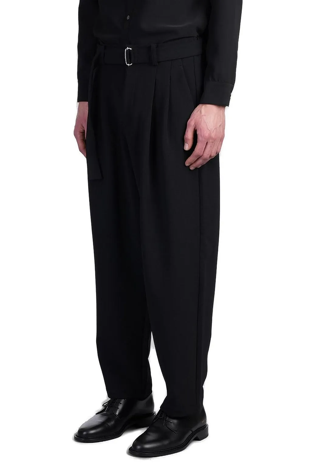 Attachment Pleated Tapered Leg Trousers