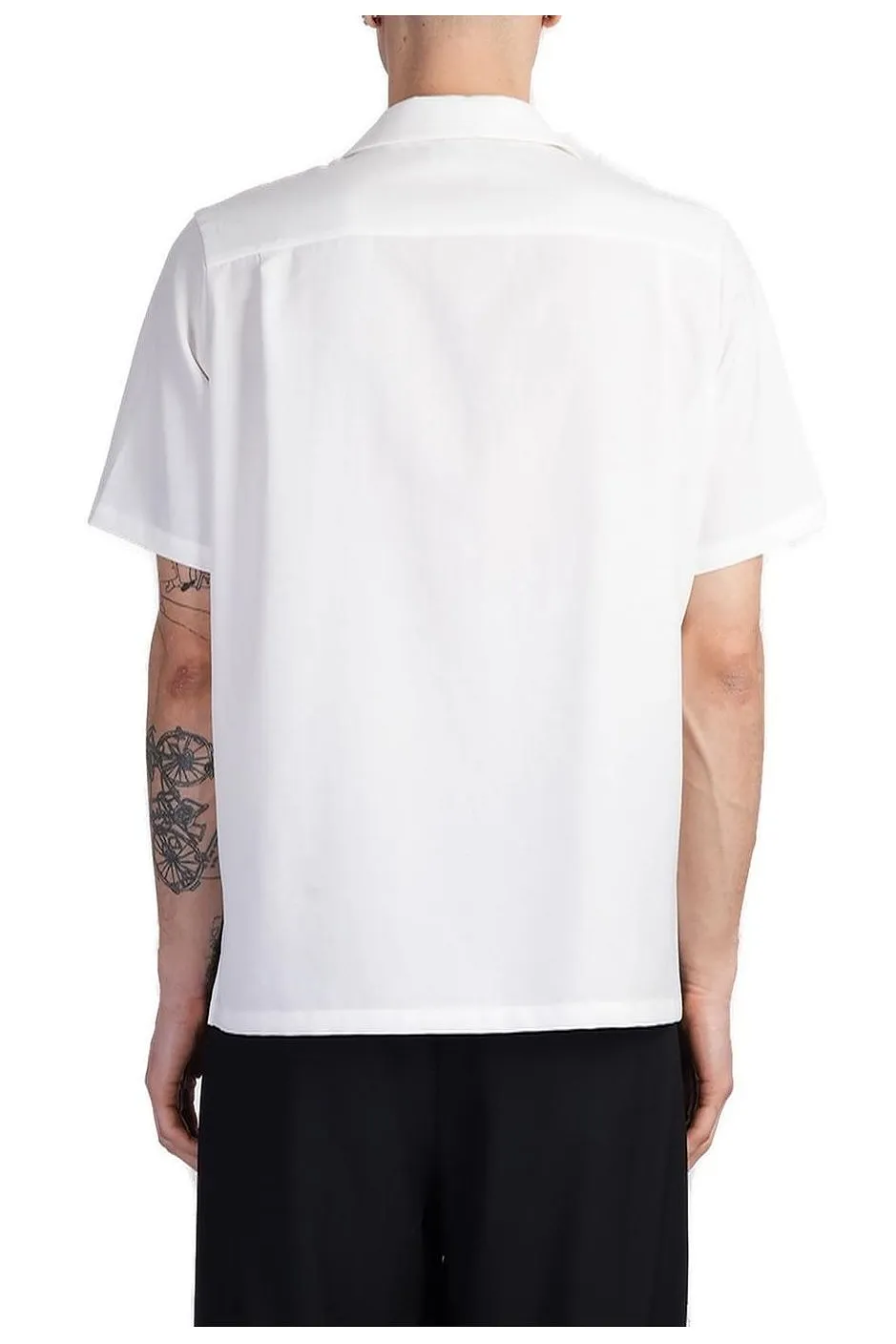 Attachment Straight Hem Short Sleeve Shirt