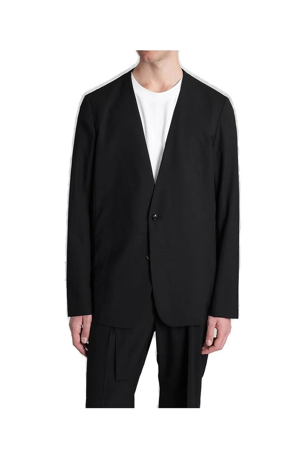 Attachment Single-Breasted V-Neck Jacket