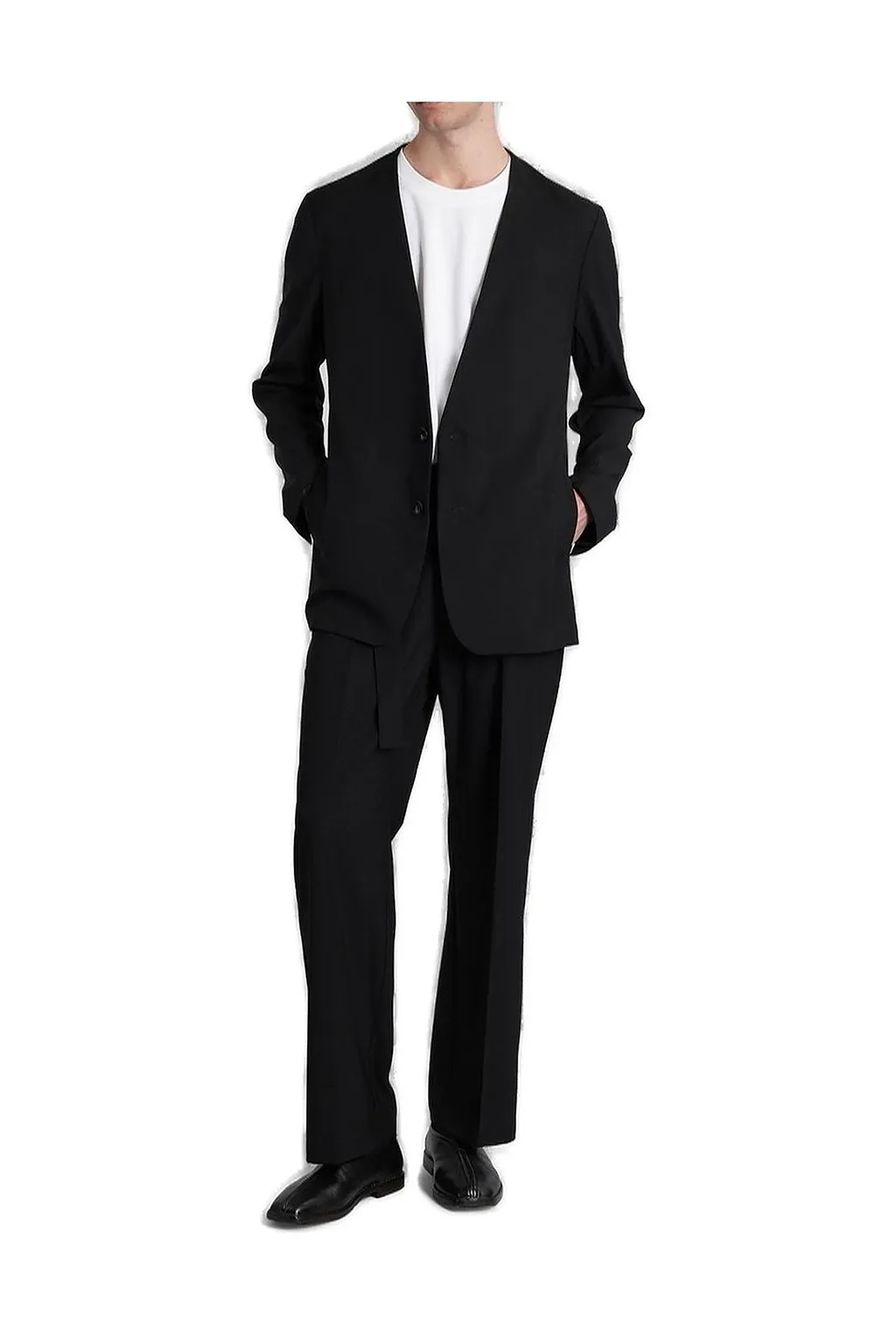 Attachment Single-Breasted V-Neck Jacket
