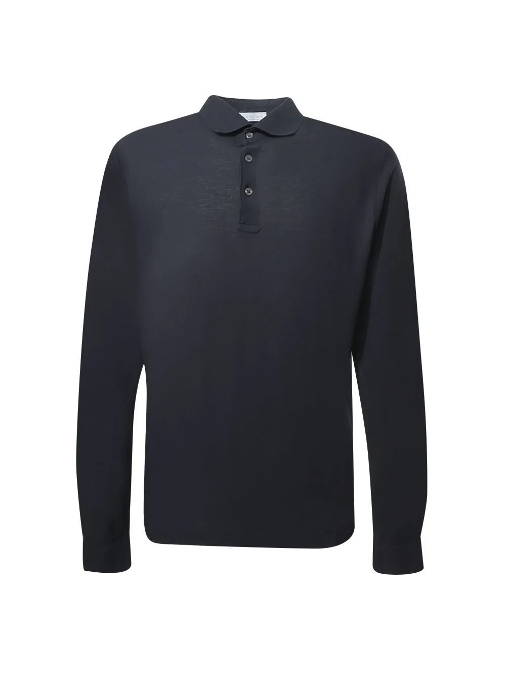 Arrows Long-Sleeve Cotton Polo Shirt