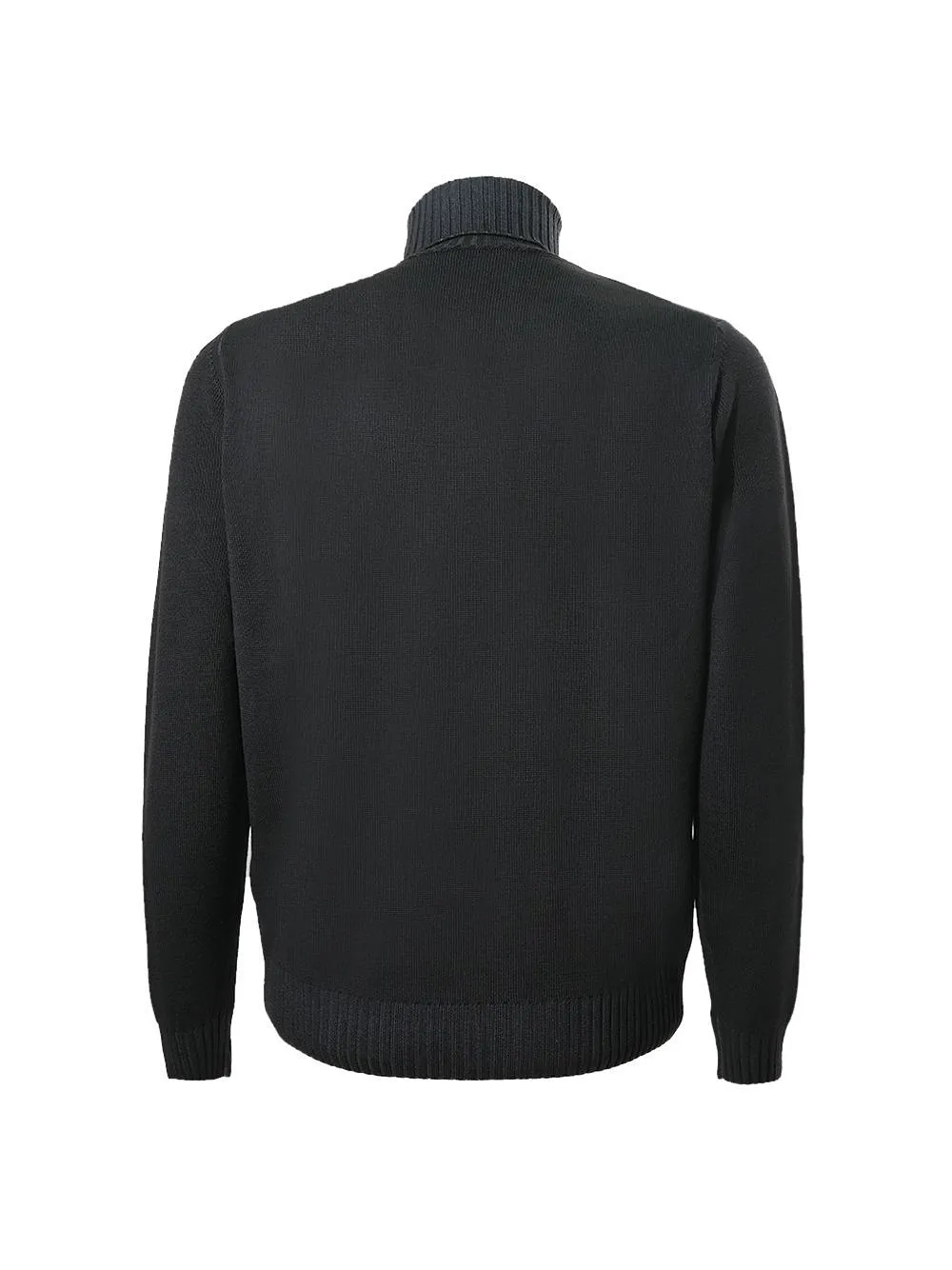 Arrows Ribbed Turtleneck Knitted Sweater