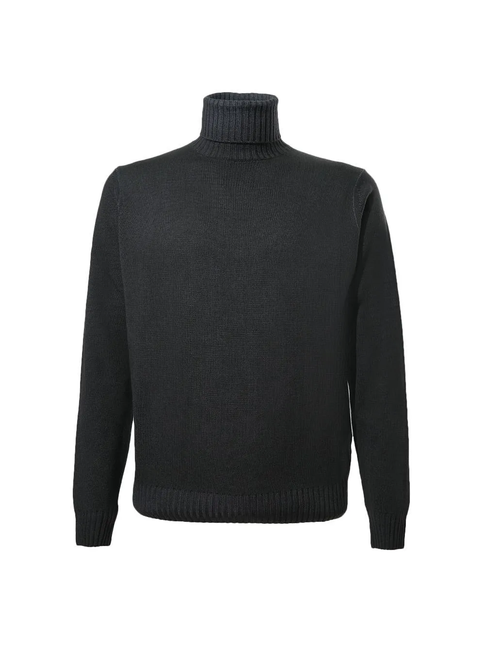 Arrows Ribbed Turtleneck Knitted Sweater