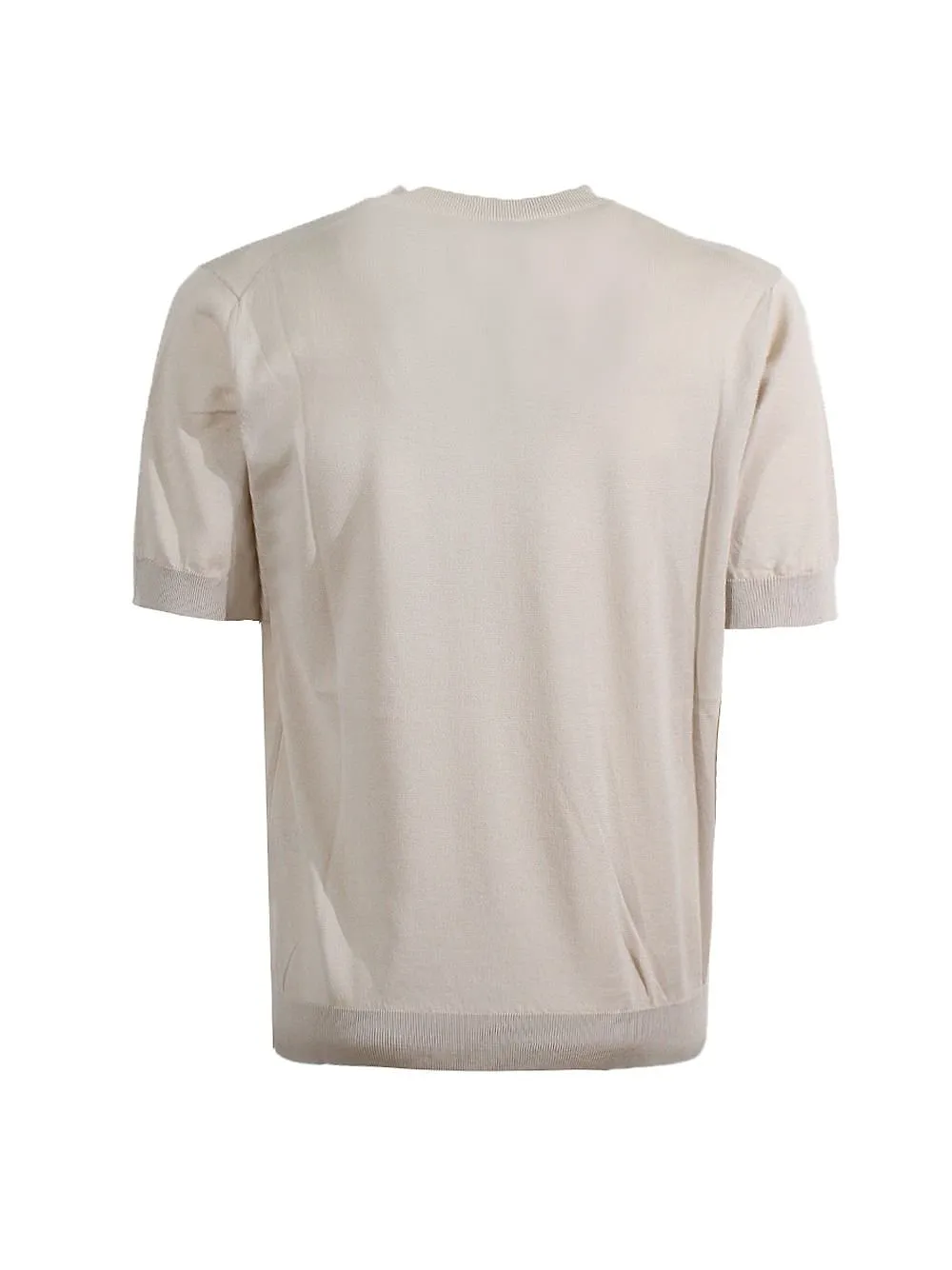 Arrows Short-Sleeve Crewneck Knitted Sweater