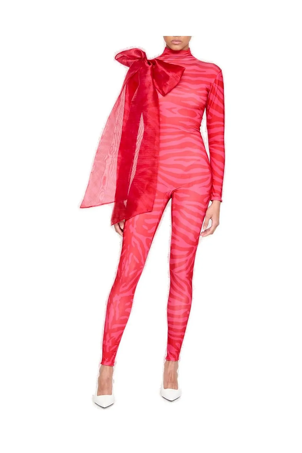 Atu Body Couture Liquorice Bow Detailed Catsuit