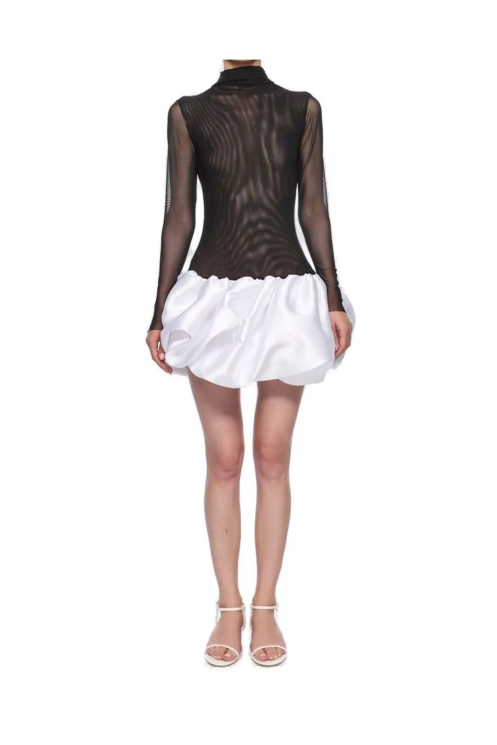 Atu Body Couture Ruffle Detailed Long-Sleeved Mini Dress