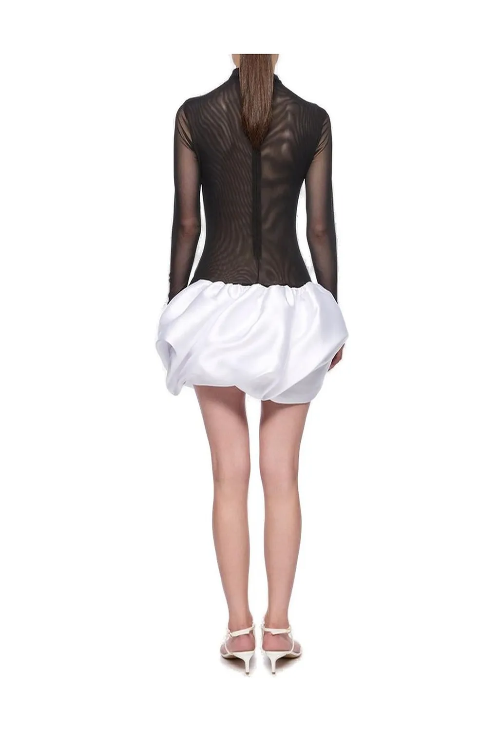 Atu Body Couture Ruffle Detailed Long-Sleeved Mini Dress