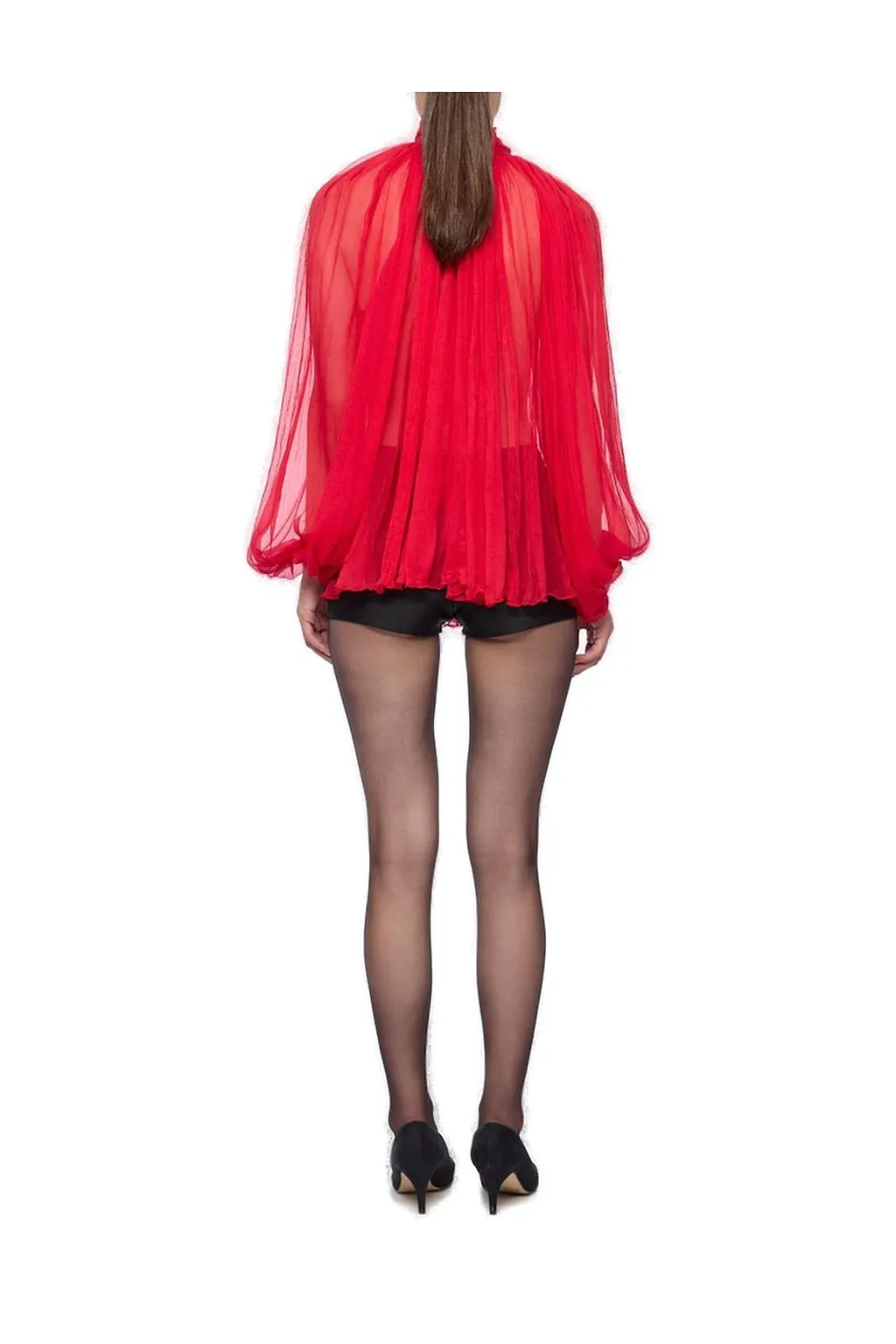 Atu Body Couture Scarcf Detailed Chiffon Blouse
