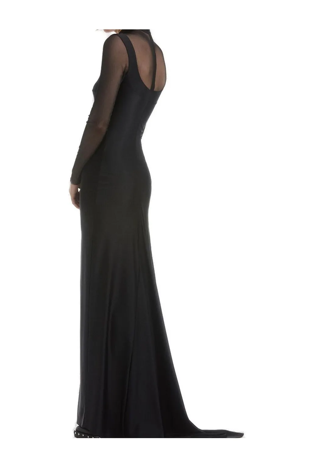 Atu Body Couture Sheer Sleeve Fitted Gown