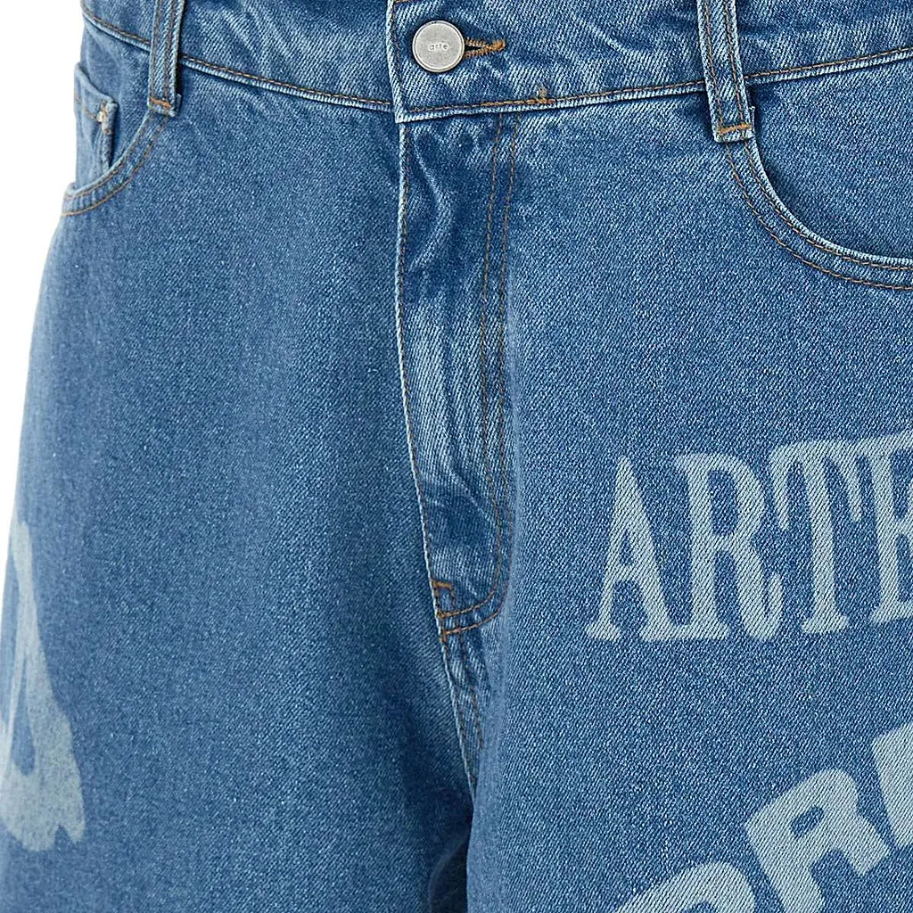 Arte Antwerp Logo-Printed Denim Shorts