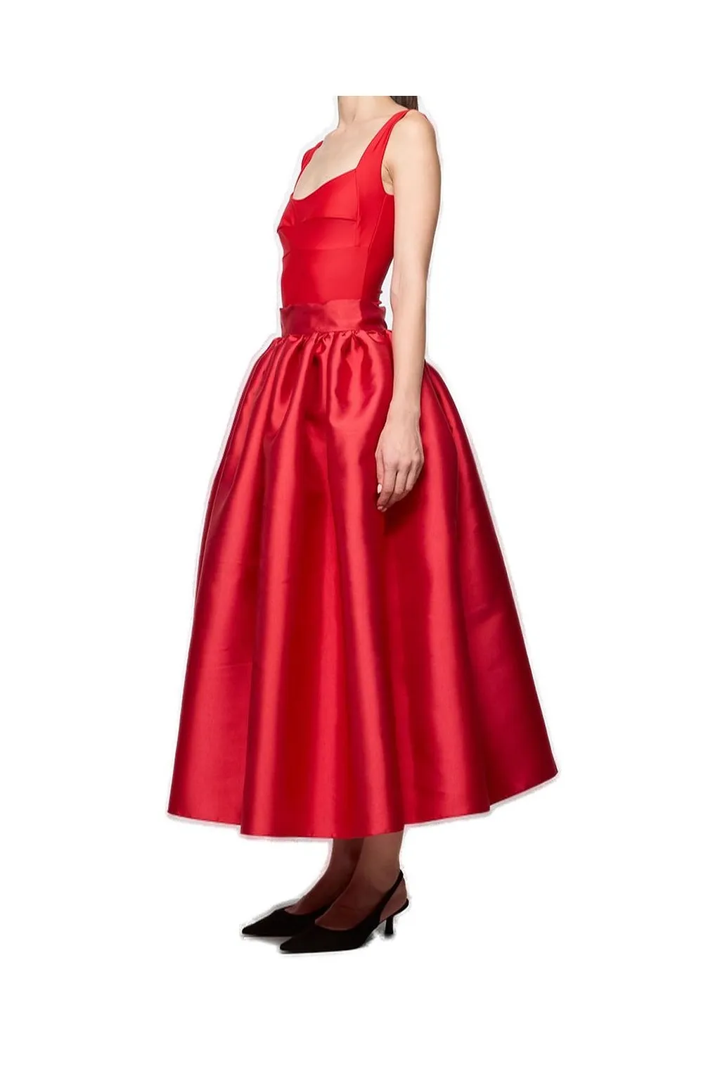 Atu Body Couture Taffeta Midi Skirt