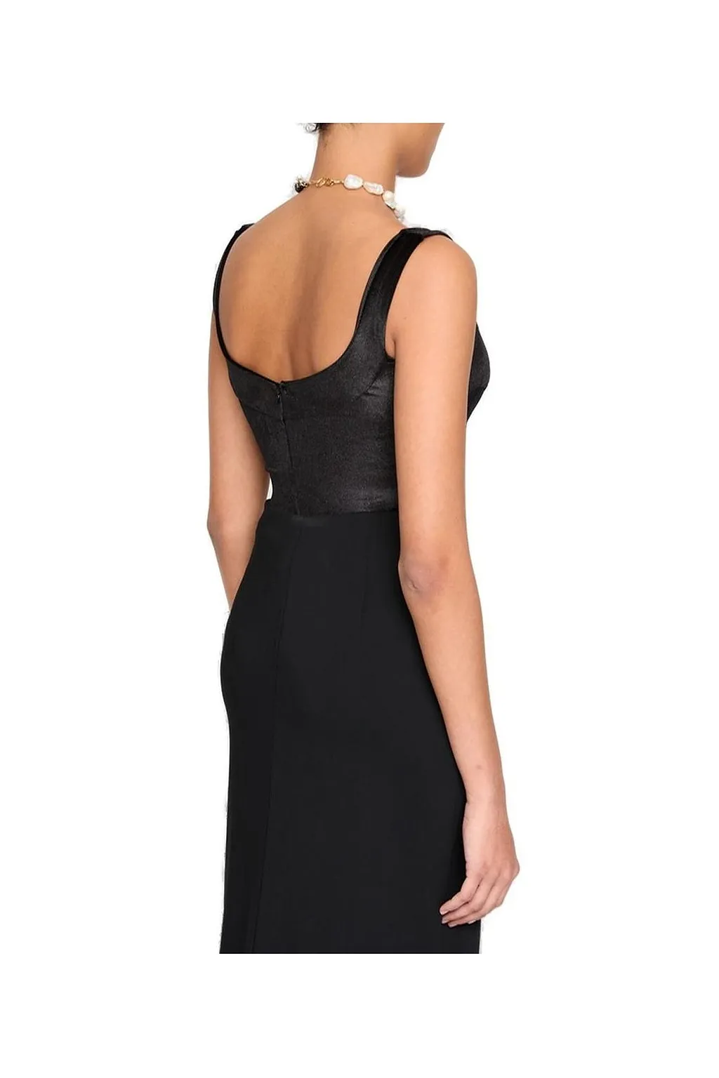 Atu Body Couture Square Neck Velvet Bodysuit