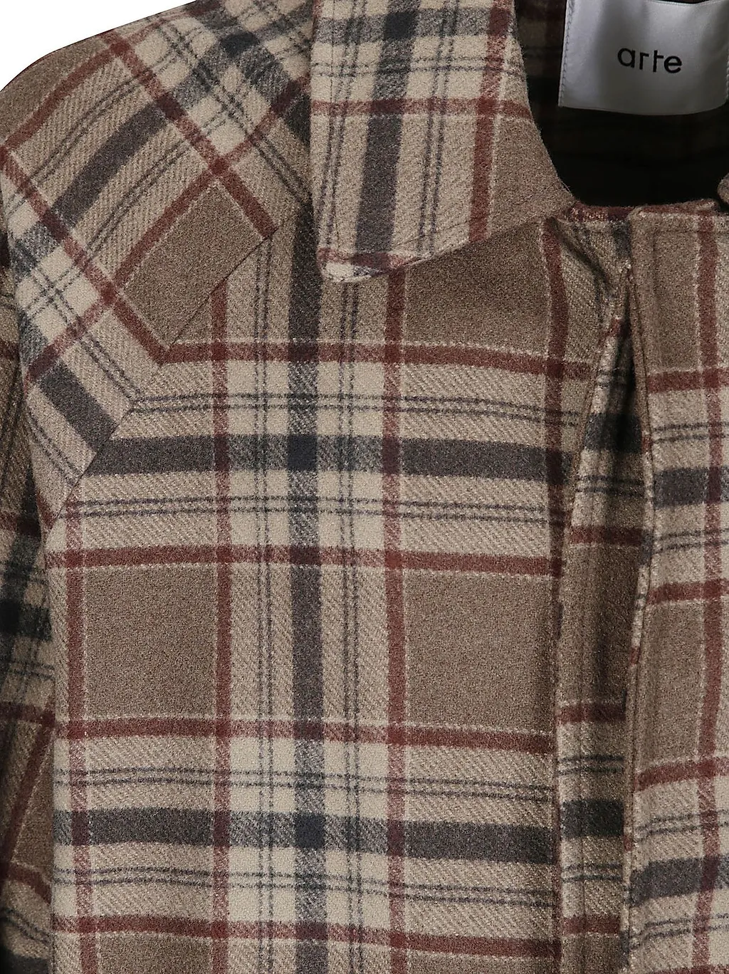 Arte Checked Single-Breasted Coat