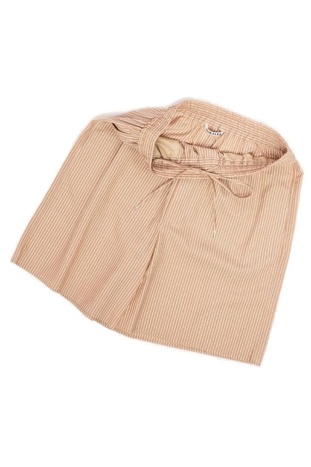 Auralee Elasticated Waistband Striped Shorts