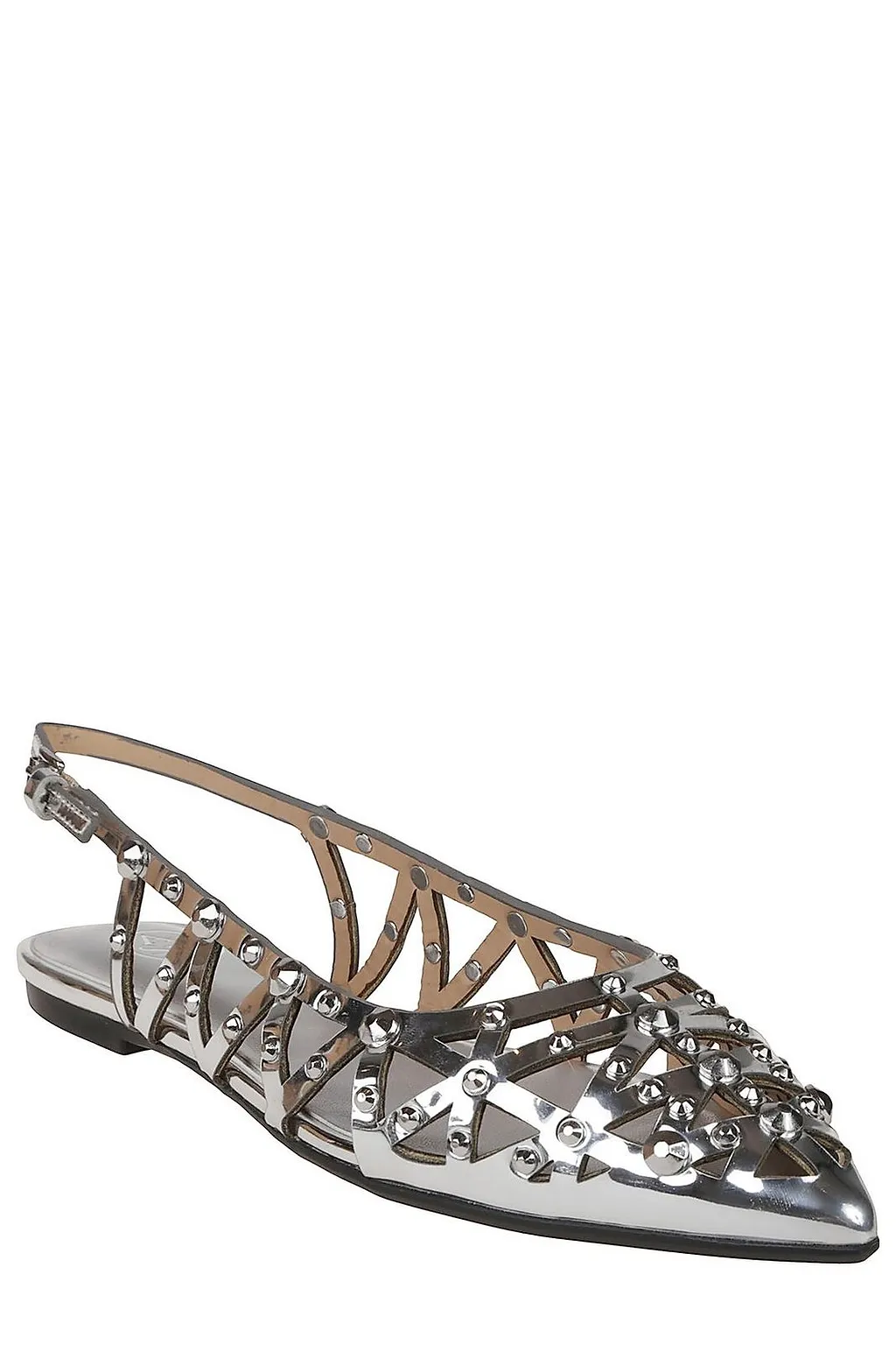 Ash Bazaar Slingback Stud Embellished Sandals