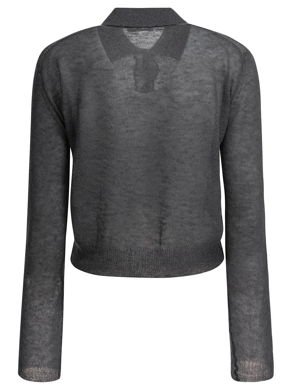 Auralee Sheer Knit Shirt Cardigan