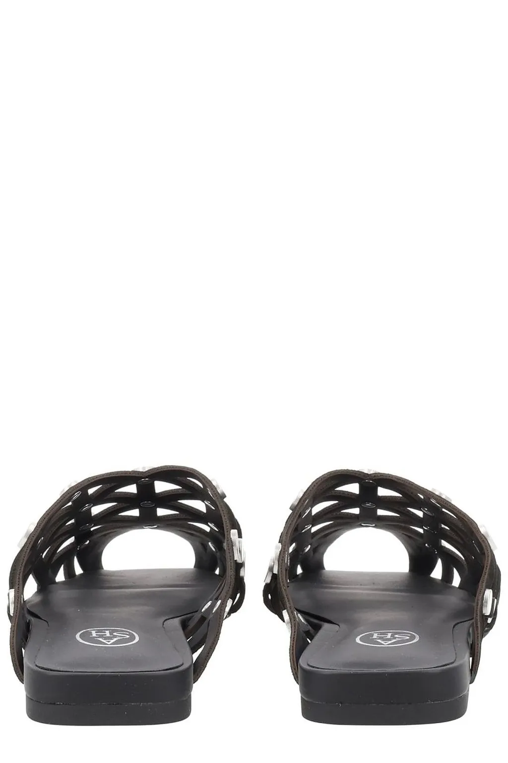 Ash Bone Cut-Out Detailed Studded Mules