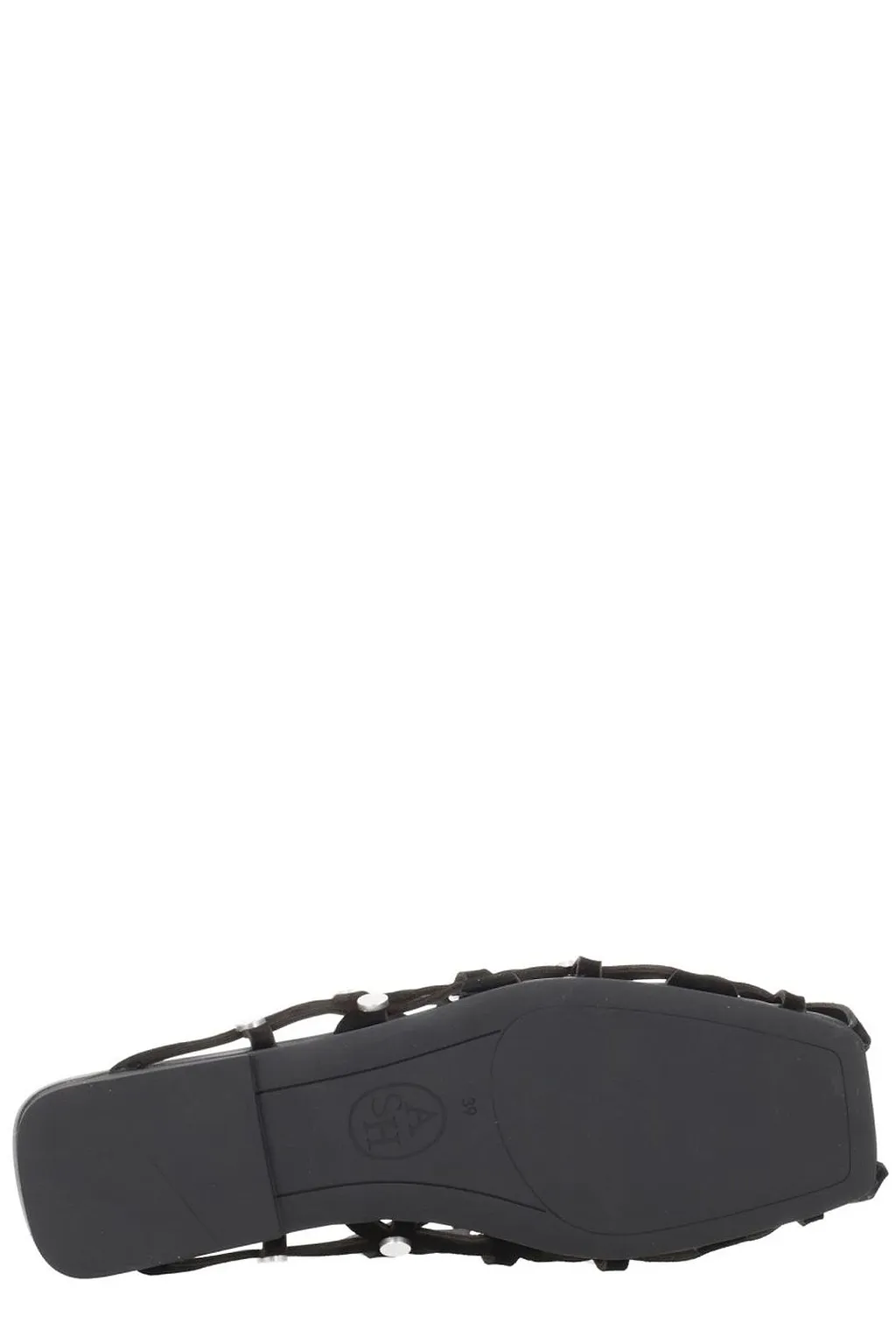 Ash Bone Cut-Out Detailed Studded Mules