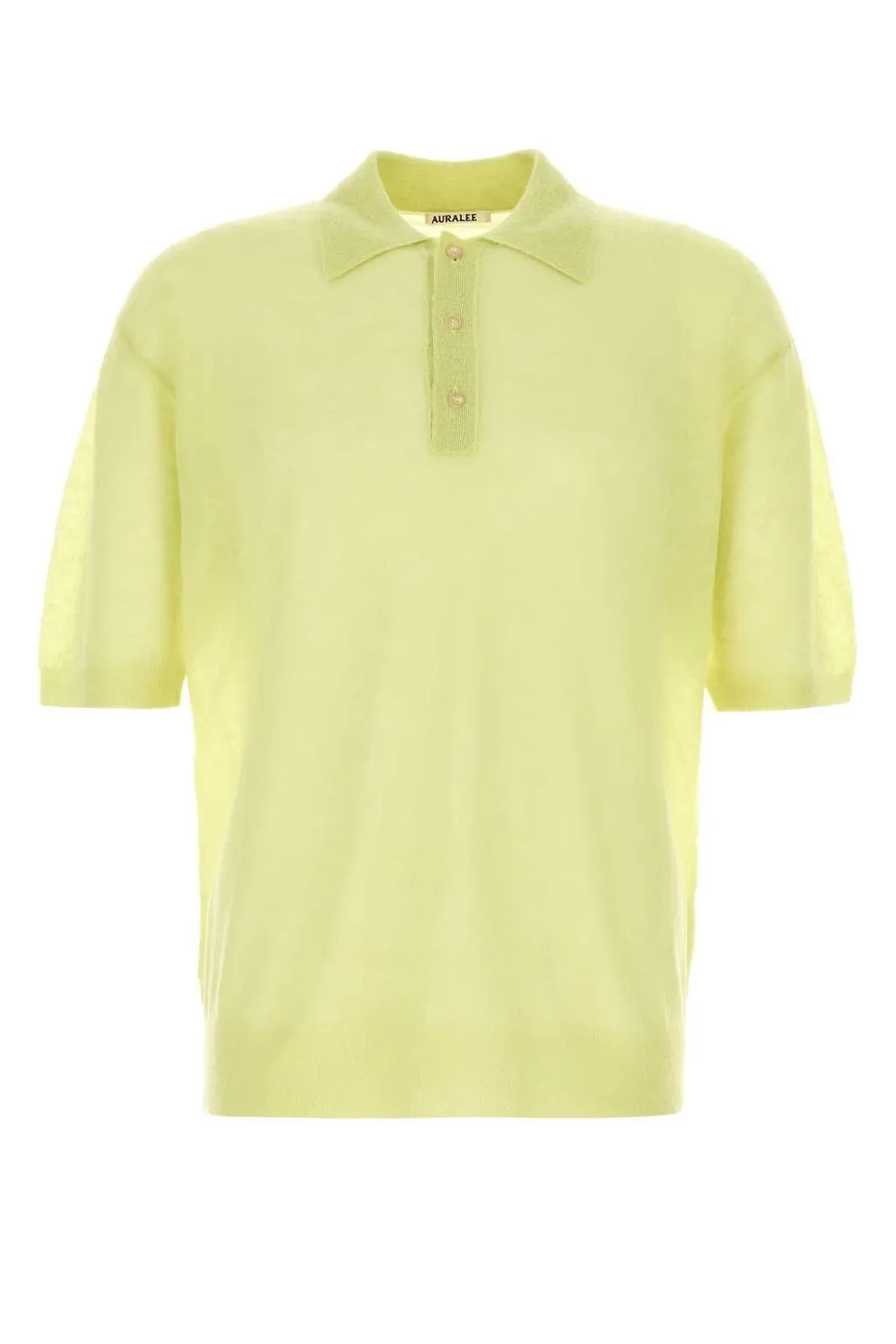 Auralee Sheer Knit Polo Shirt