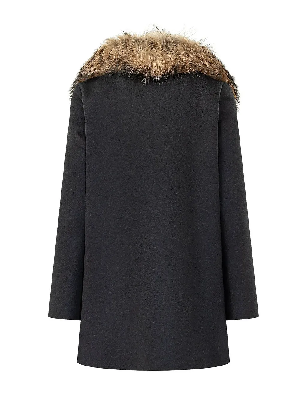 Ava Adore Double-Breasted Fur Collar Coat