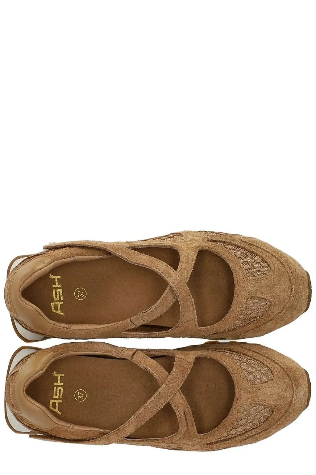 Ash Meshed Ballet Flat Shoes